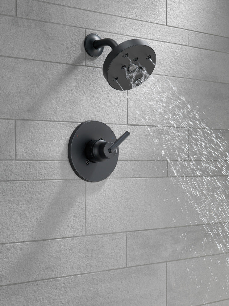 Delta Trinsic Monitor 14 Series H2Okinetic Shower Trim, Matte Black, T14259-BL