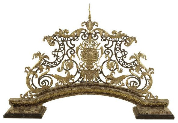 Scrolled Textured Fireplace Screen