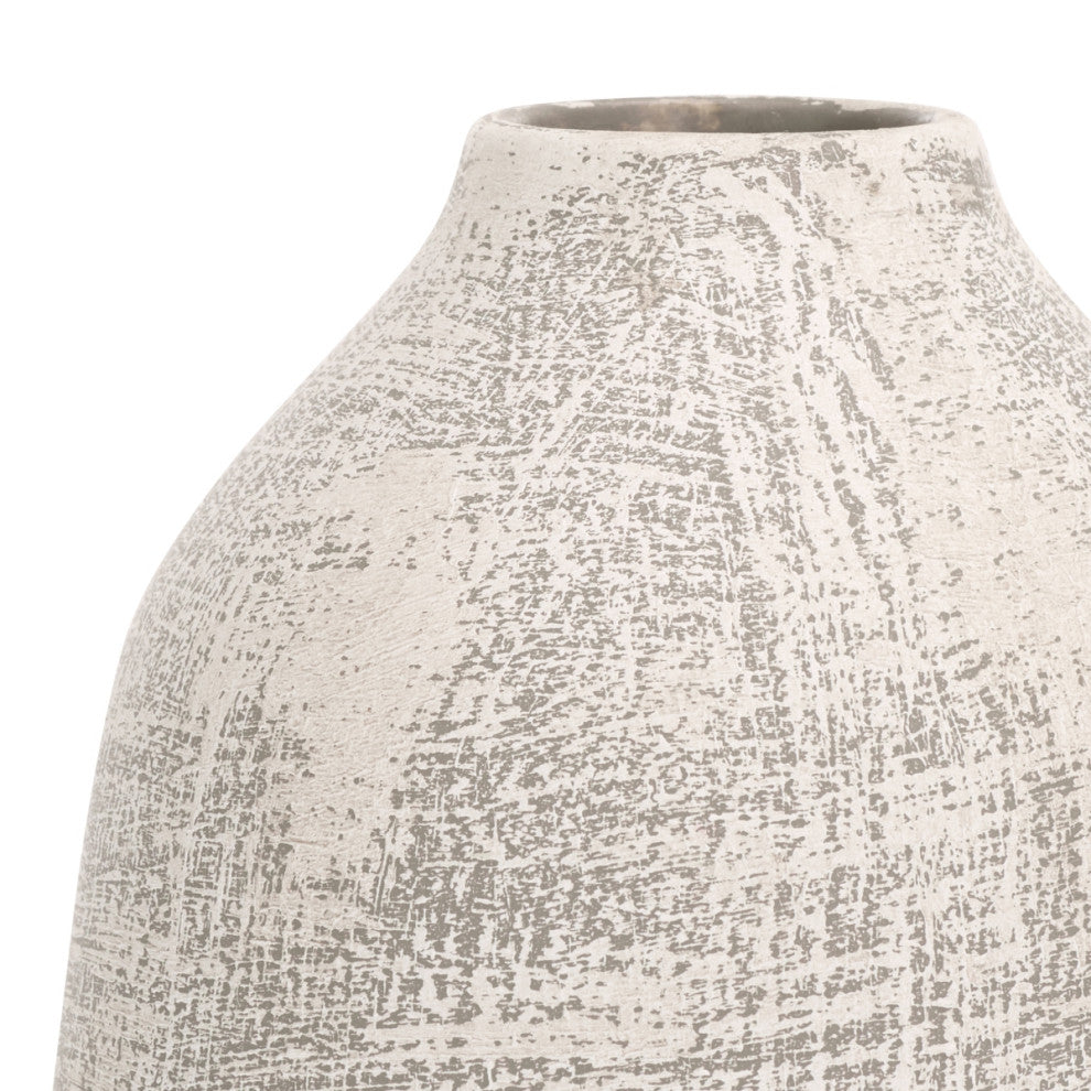 Safavieh Oia 10.75" Ceramic Vase, Grey/White Washed