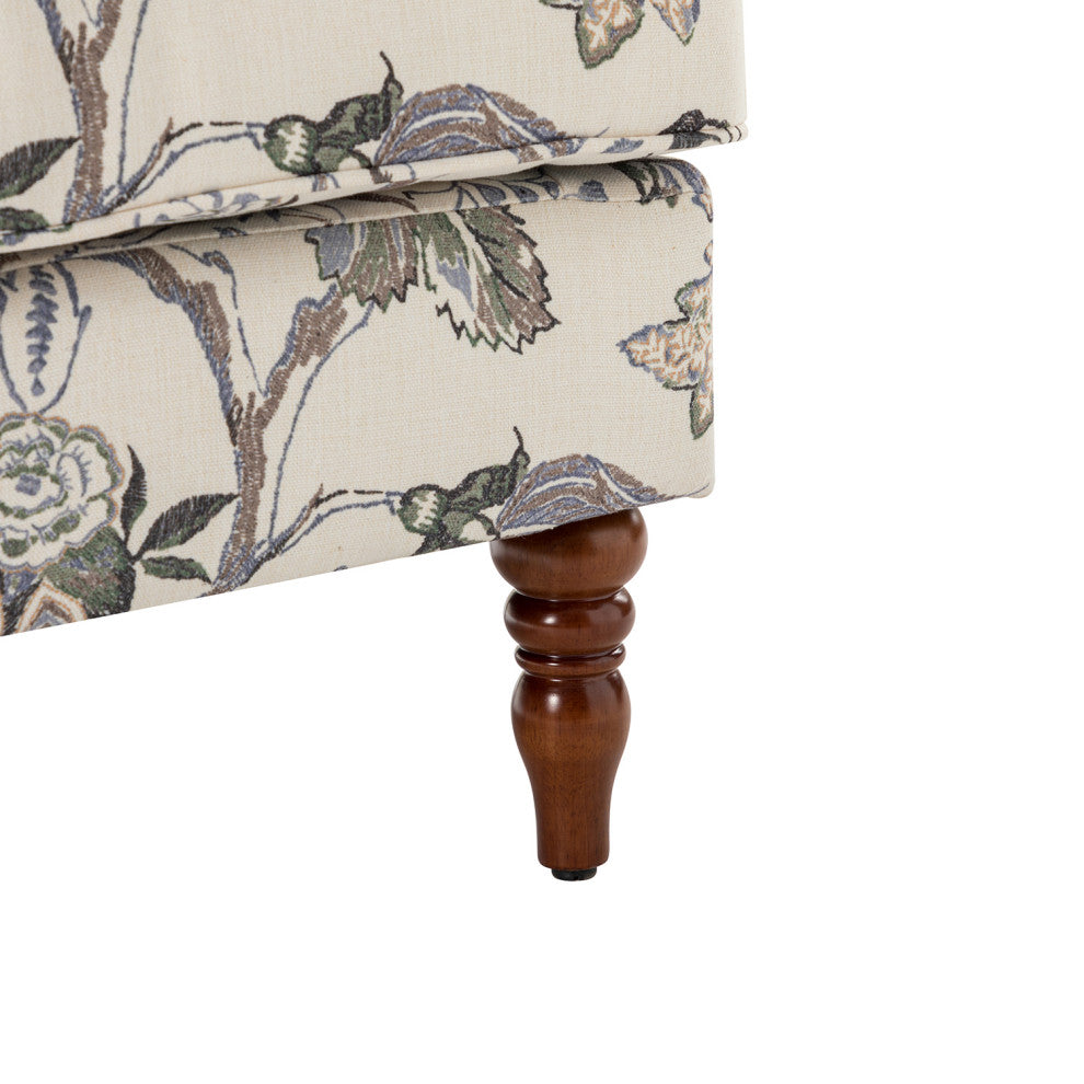 Wooden Upholstered Armchair, Set of 2, Green