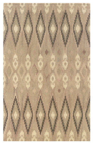 Athena Ikat Hand-tufted Wool Beige/Ivory Rug, 3'6" x 5'6"
