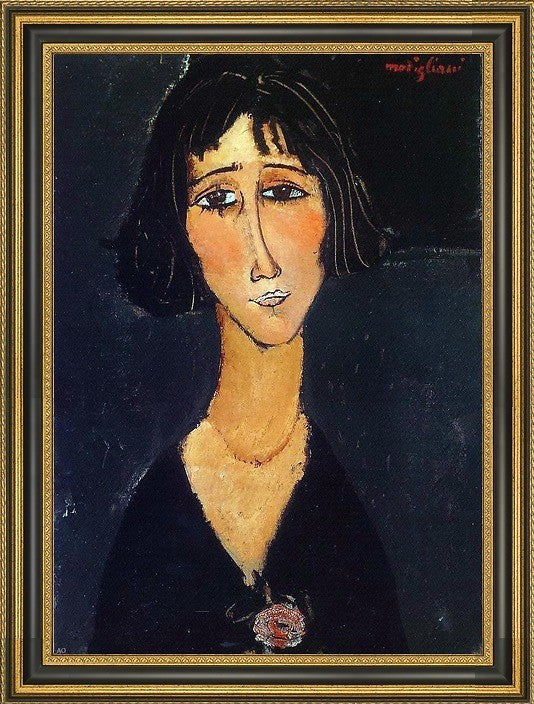 Amedeo Modigliani Young Girl Wearing Rose