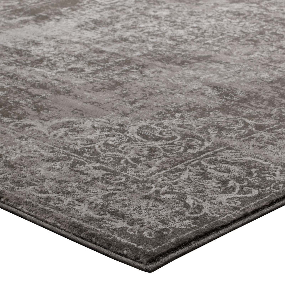 Gamela Rustic Vintage Ornate Floral Medallion 8x10 Area Rug