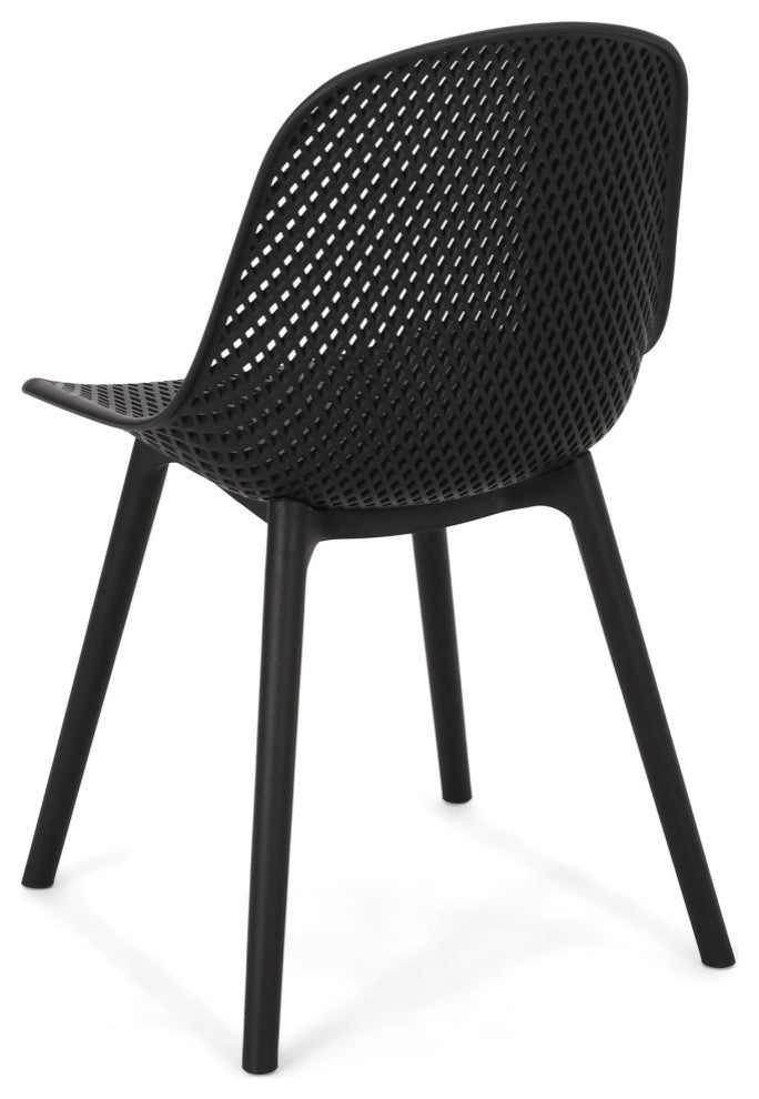 Posey Outdoor Dining Chair, Black