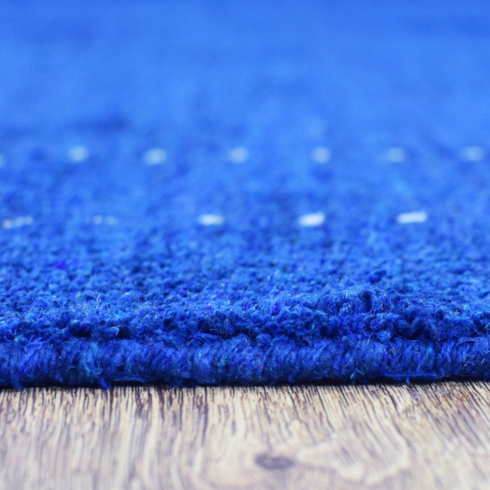 HAND KNOTTED LOOM SILK ECO-FRIENDLY AREA RUGS -6'x9',Rectangle,Blue,Contemporary