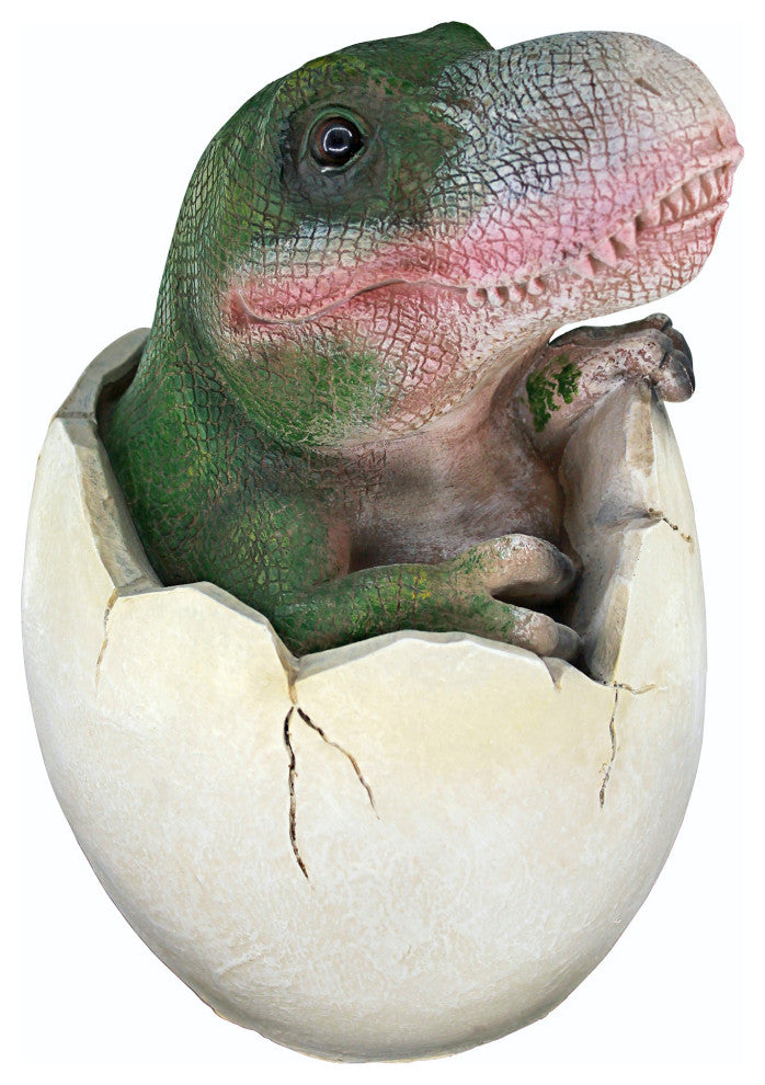 Baby Tyrannosaurus Rex Dino Egg Statue