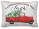 Dashing Through the Snow Red Truck 14"x20" Throw Pillow