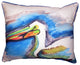 White Pelican Head Small Outdoor/Indoor Pillow, 11"x14" - Set of Two