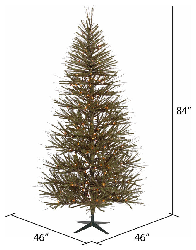 Vickerman B167671 7' Vienna Artificial Christmas Tree, Clear Lights