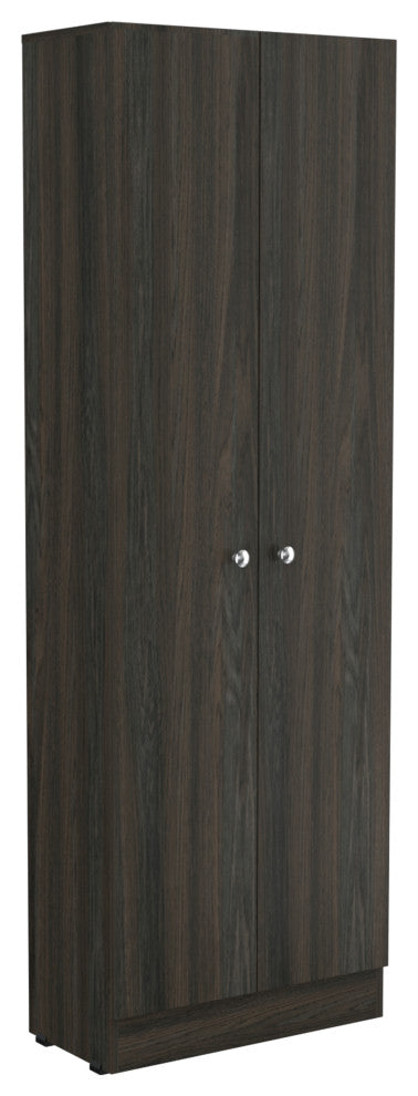 DEPOT E-SHOP Dakari-Storage Single-Door Pantry Cabinet, Carbon Espresso