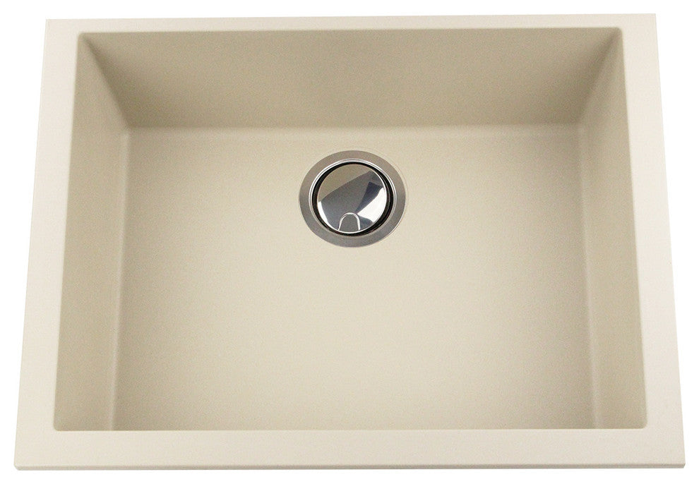 Nantucket Sinks Small Single Bowl Undermount Granite Composite, Sand