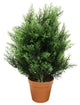 Potted Two-Tone Artificial Cypress Plant, 21"