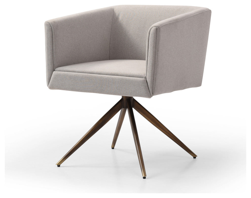 Modrest Riaglow Contemporary Light Grey Fabric Dining Chair