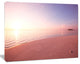 Serene Maldives Seashore At Sunset, Oversized Landscape Canvas Art, 20"x12"