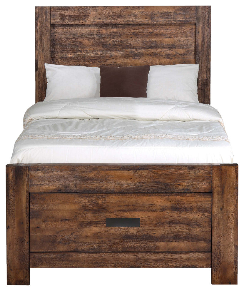 Picket House Furnishings Wren Twin Platform Storage Bed, Chestnut