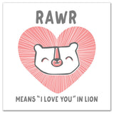 Lion Love 16x16 Canvas Wall Art