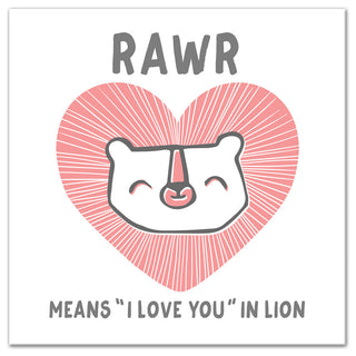Lion Love 16x16 Canvas Wall Art