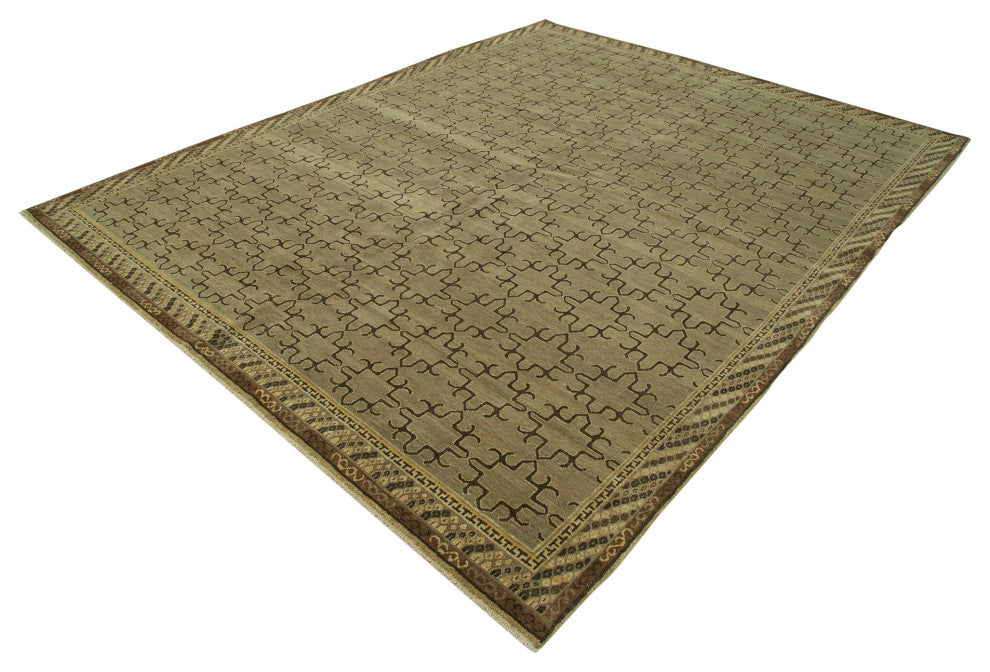 Rug N Carpet - Handwoven Oriental 8' 0" x 10' 1" Unique Oushak Area Rug