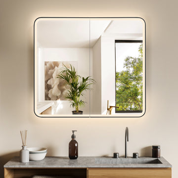 Ostaria Surface-Mount/Reccessed LED Lighted Bathroom Medicine Cabinet, 36"
