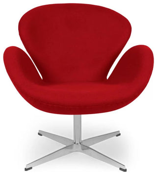 Swan Red Leather Chair