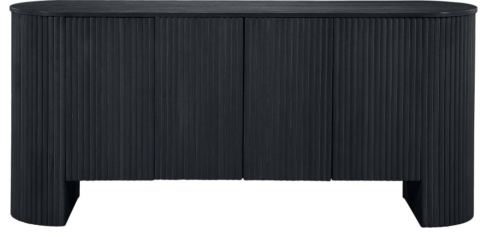 Belinda Beech Wood Sideboard/Buffet, Black
