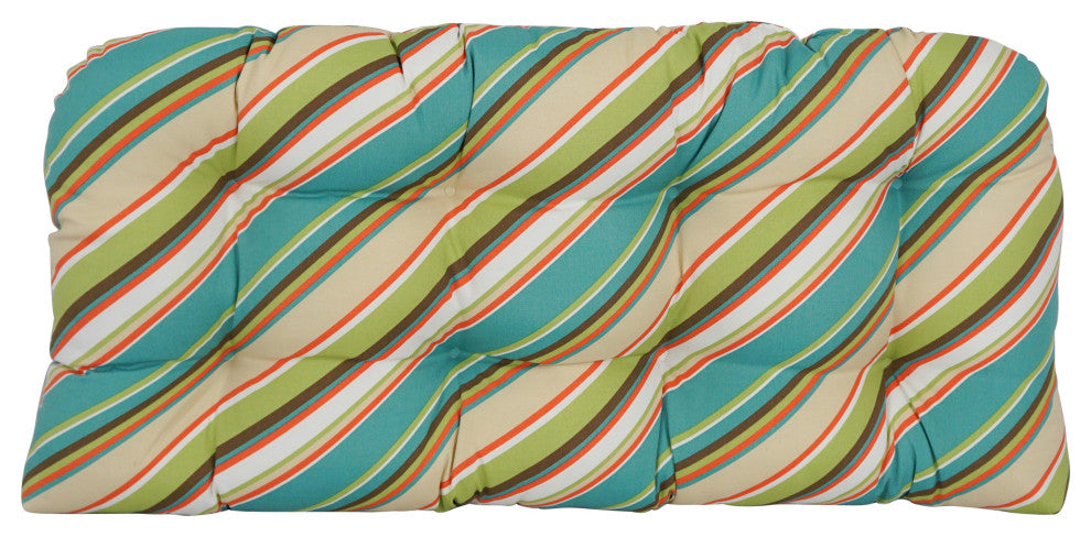 42"X19" U-Shaped Patterned Polyester Tufted Settee/Bench Cushion, Browning Opal