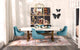 Beatrix Velvet Side Chair, Sea Blue