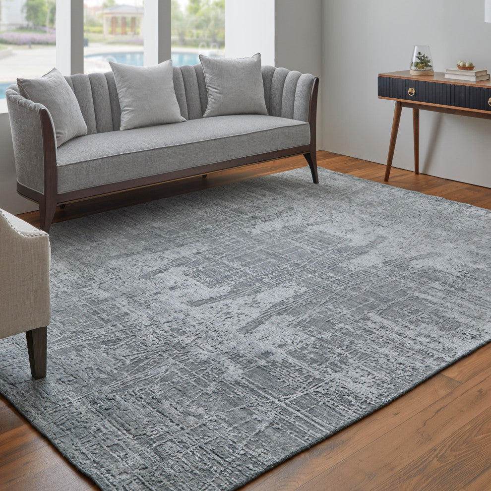 Kinton Modern Abstract, Gray, 2'6"x14' Runner