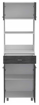 Auburn Microwave Pantry Cabinet, White-Smokey Oak
