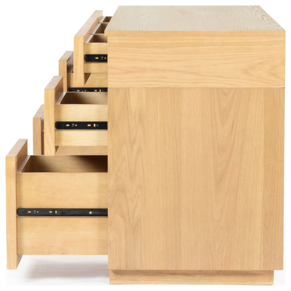 Safavieh Couture Zeus 7 Drawer Wood Desk, Natural
