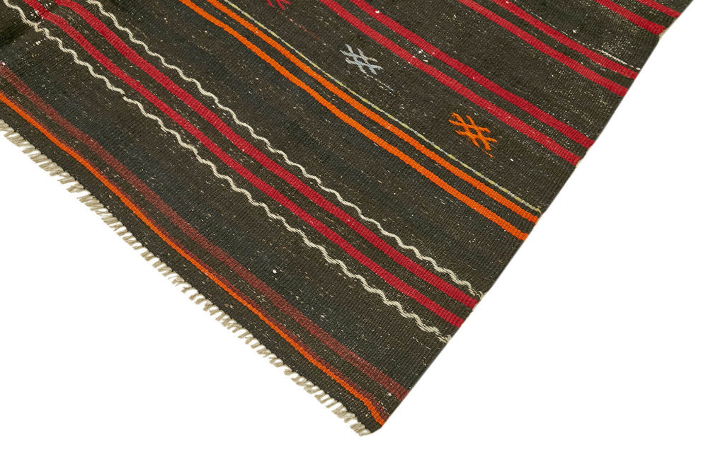 Rug N Carpet - Handmade Turkish 5' 6'' x 11' 7'' Vintage Goat Hair Kilim Rug