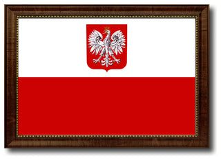 Poland Country Flag Canvas Print, 21"x30"