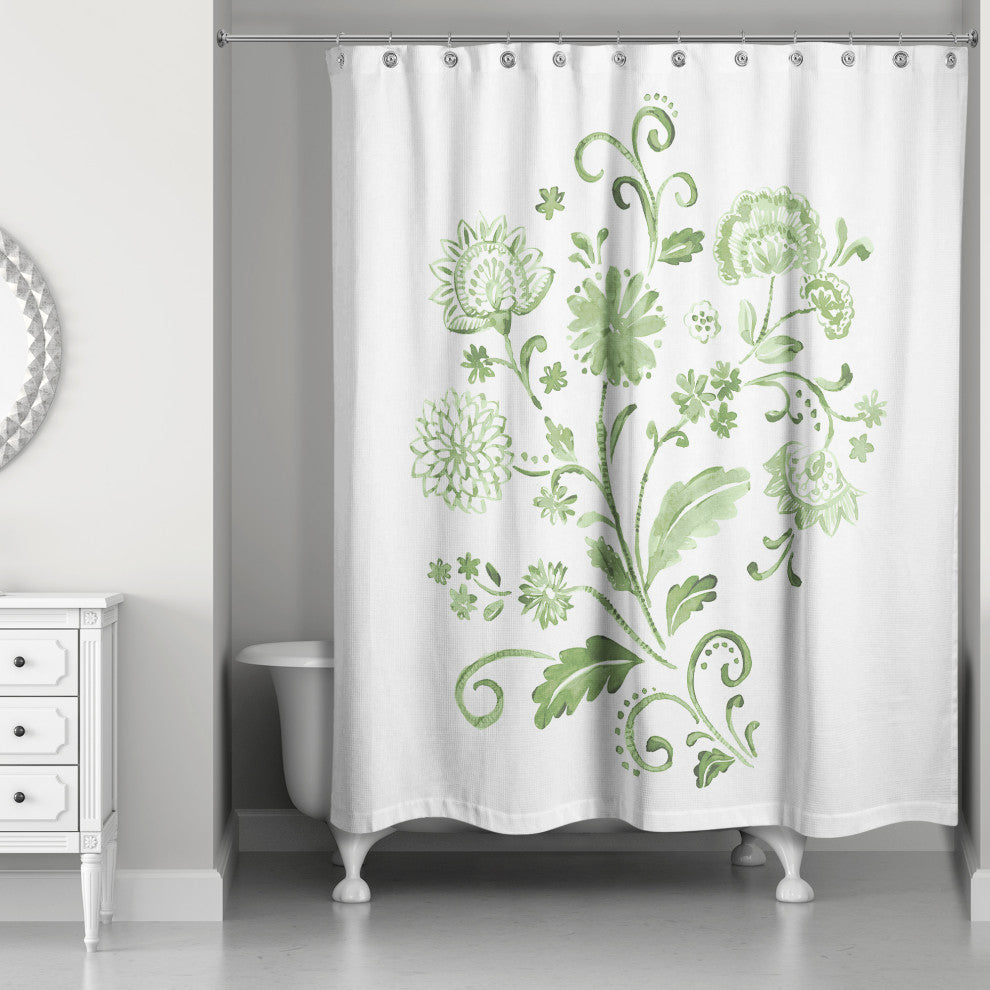 Paisley Floral 3 71x74 Shower Curtain