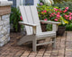 Modern Curveback Adirondack 5-Piece Set With Fire Pit Table, Sand