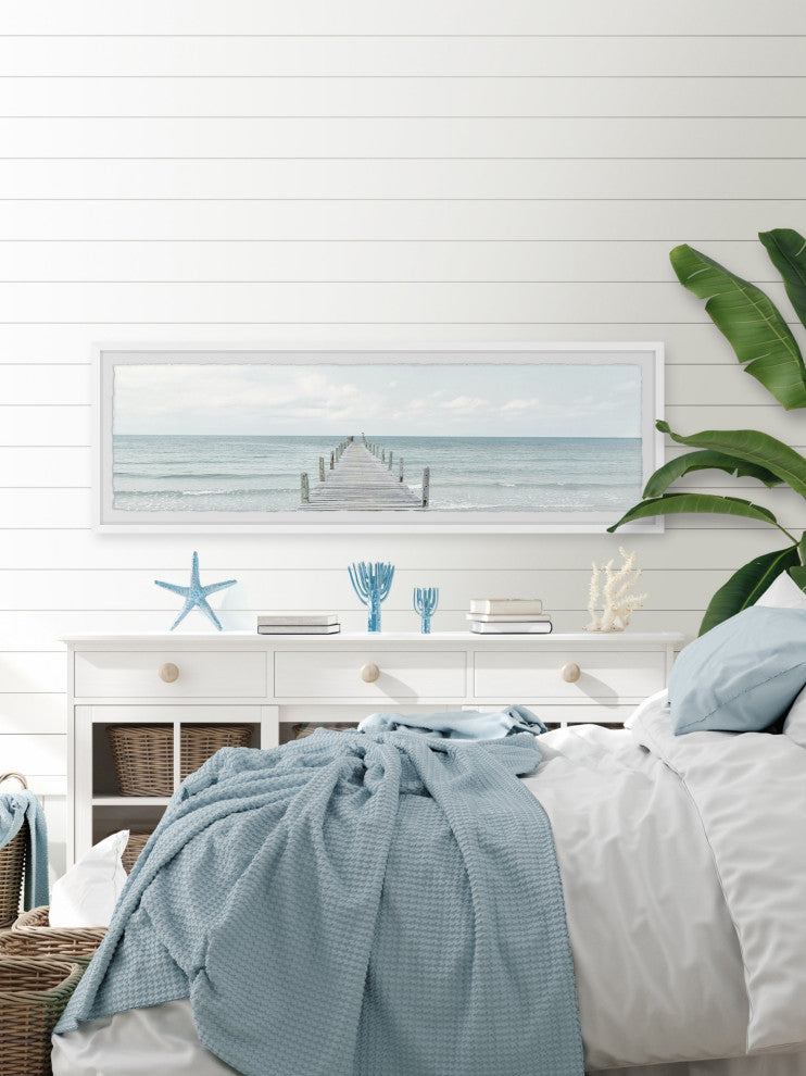 "Endless Ocean" Framed Painting Print, 30x10