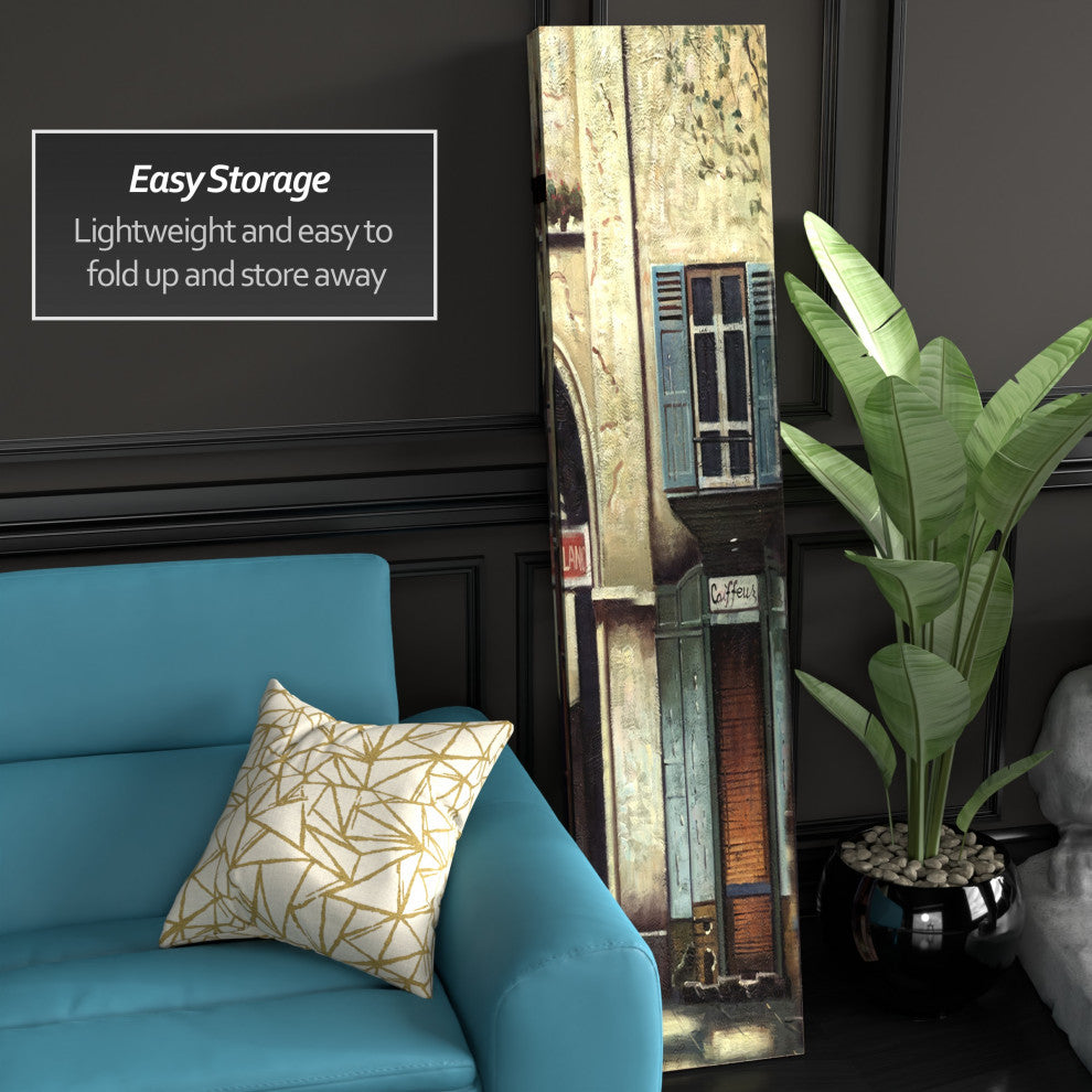 6' Tall Double Sided French Cafe Canvas Room Divider