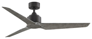 Fanimation TriAire Custom Ceiling Fan, Matte Greige/Weathered Wood, 56"
