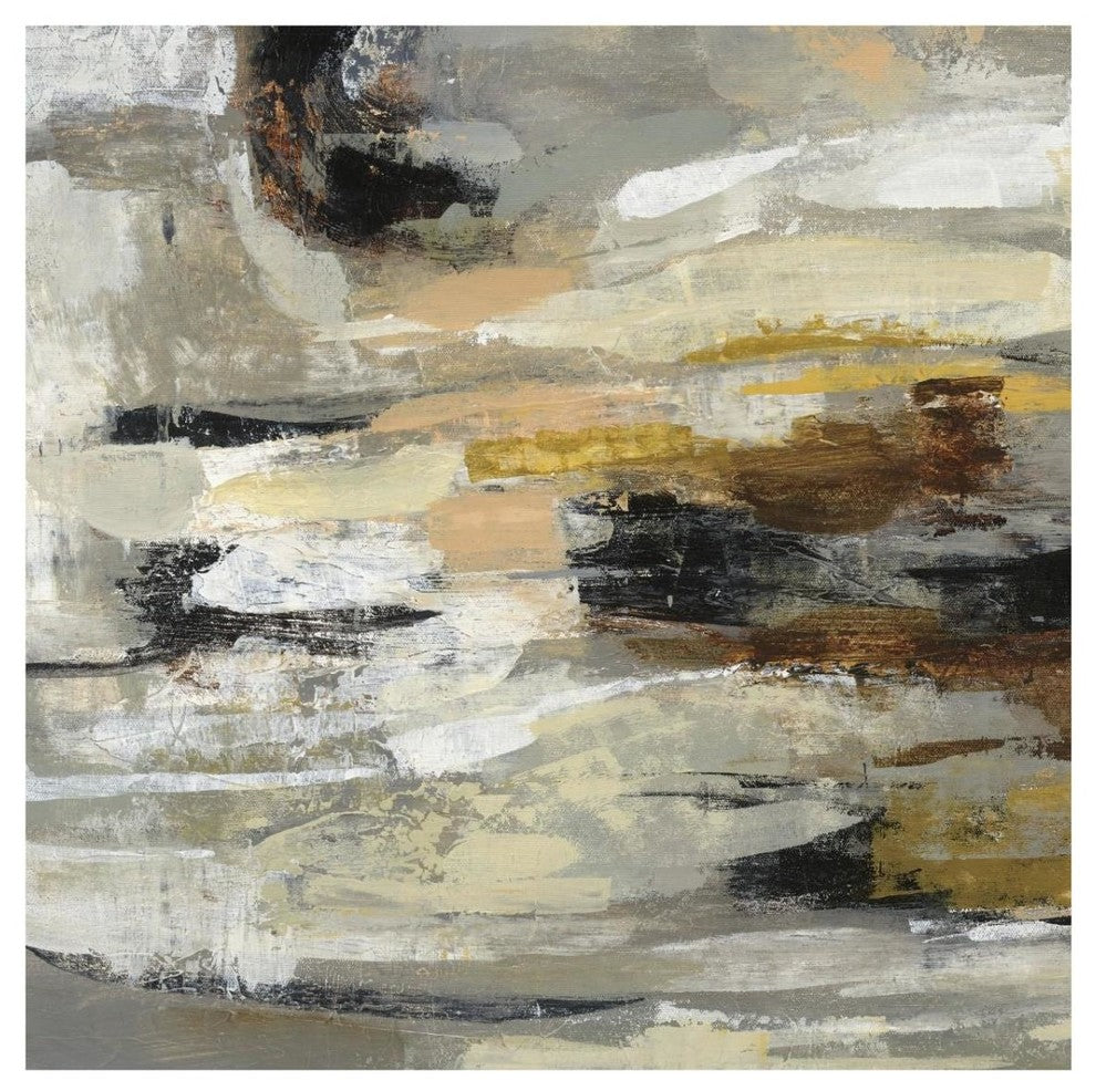 "Neutral Abstract II" Digital Paper Print by Silvia Vassileva, 32"x32"