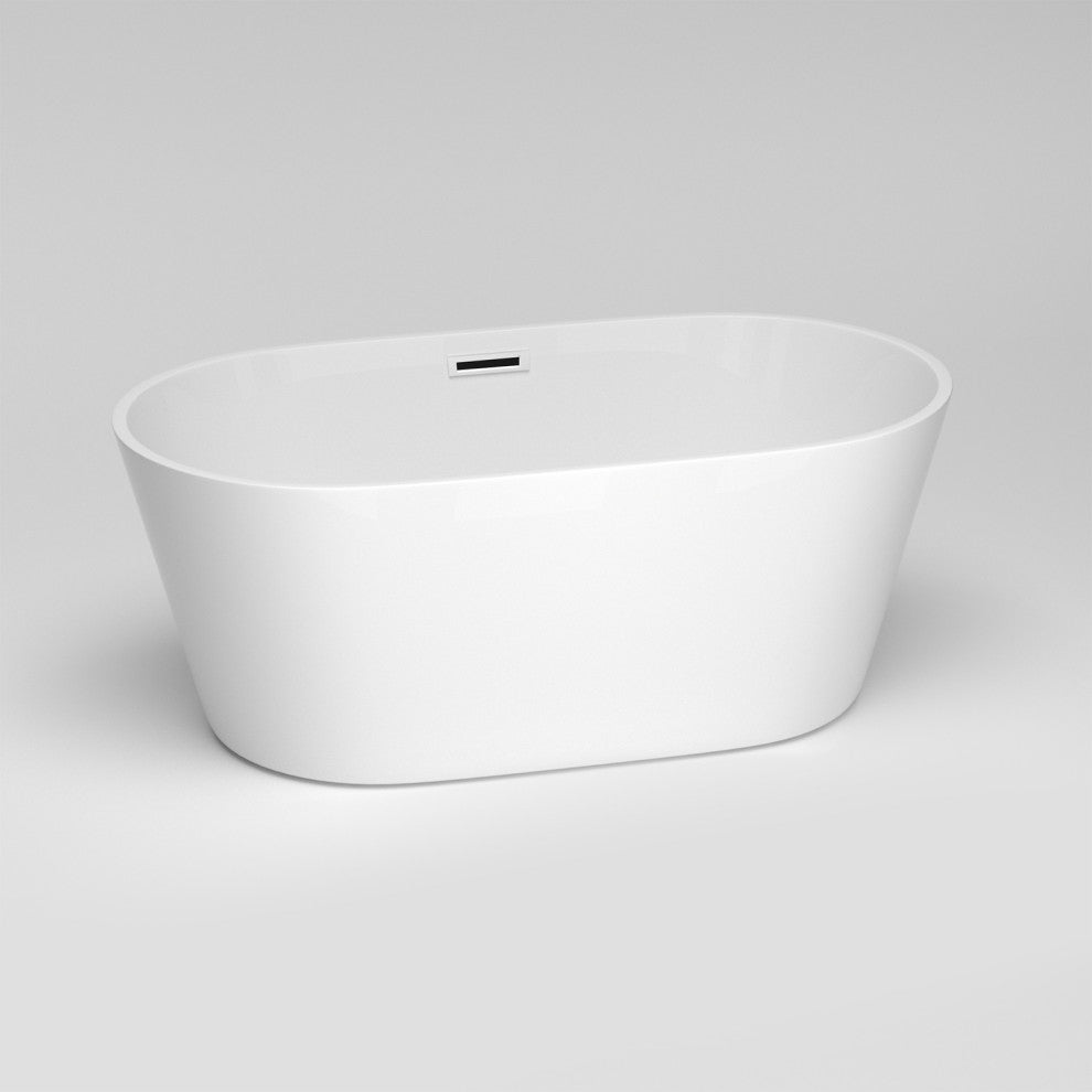 60"x31" Acrylic Alcove Freestanding Soaking Bathtub
