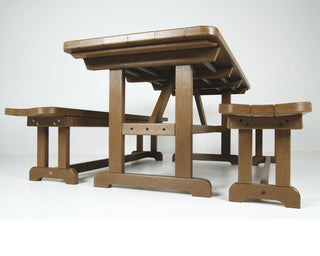 Polywood Park 33"x72" Harvester Picnic Table, Mahogany