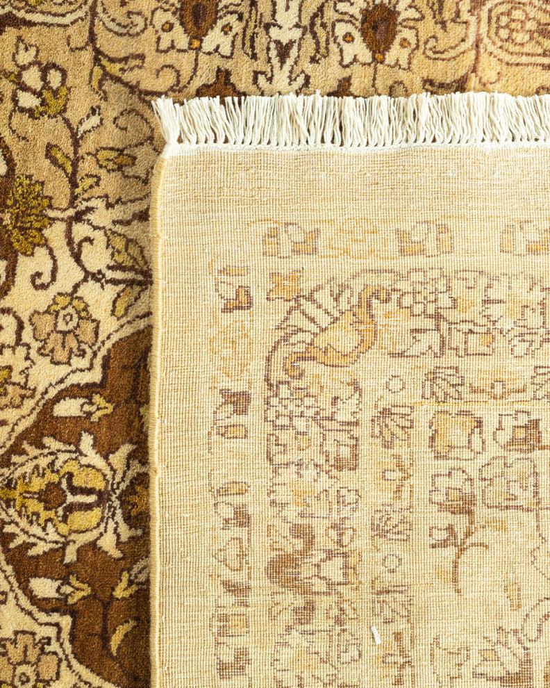 Hiranur One-of-a-Kind Hand-Knotted Area Rug Yellow, 9'2"x12'1"
