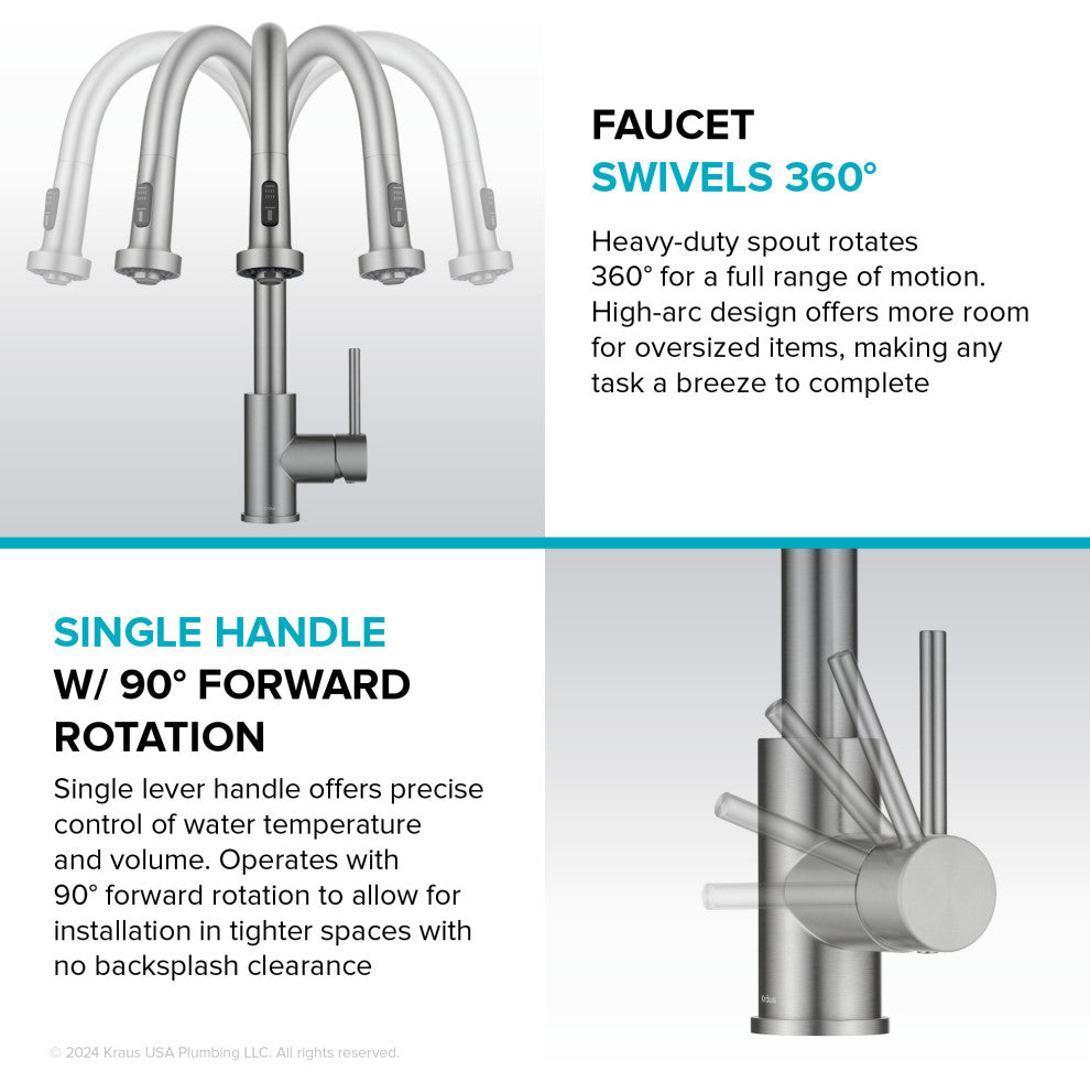 Bolden Sensor 2-Function Pull-Down 1-Handle Kitchen Faucet, Matte Black