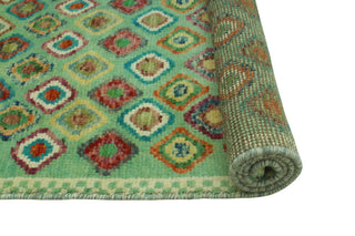 Balochi Areez Green/Ivory Rug, 3'4 x 4'9