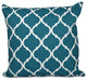 French Quarter Geometric Print Pillow, Deep Sea, 16"x16"