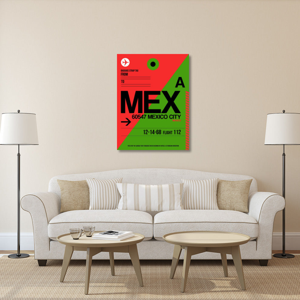 "MEX Mexico City Luggage Tag 2" Fine Art Print