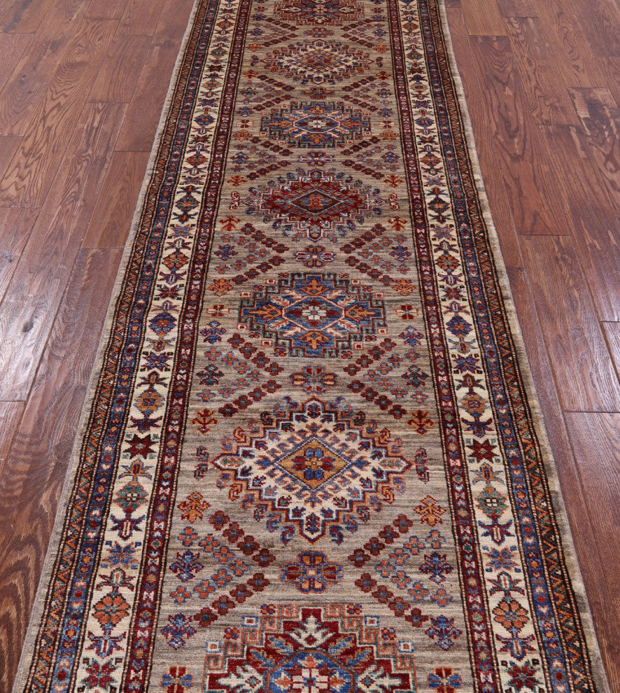 Runner Handmade Super Kazak Rug 2' 9" X 9' 3" - Q12349