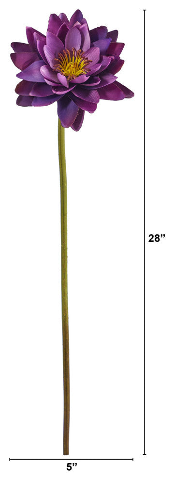 28" Lotus Artificial Flower, Set of 4