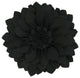 Felt Flower Design Throw Pillow, 13"x13", Black