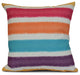 Fun in the Sun, Stripe Print Outdoor Pillow, Yellow, 20"x20"