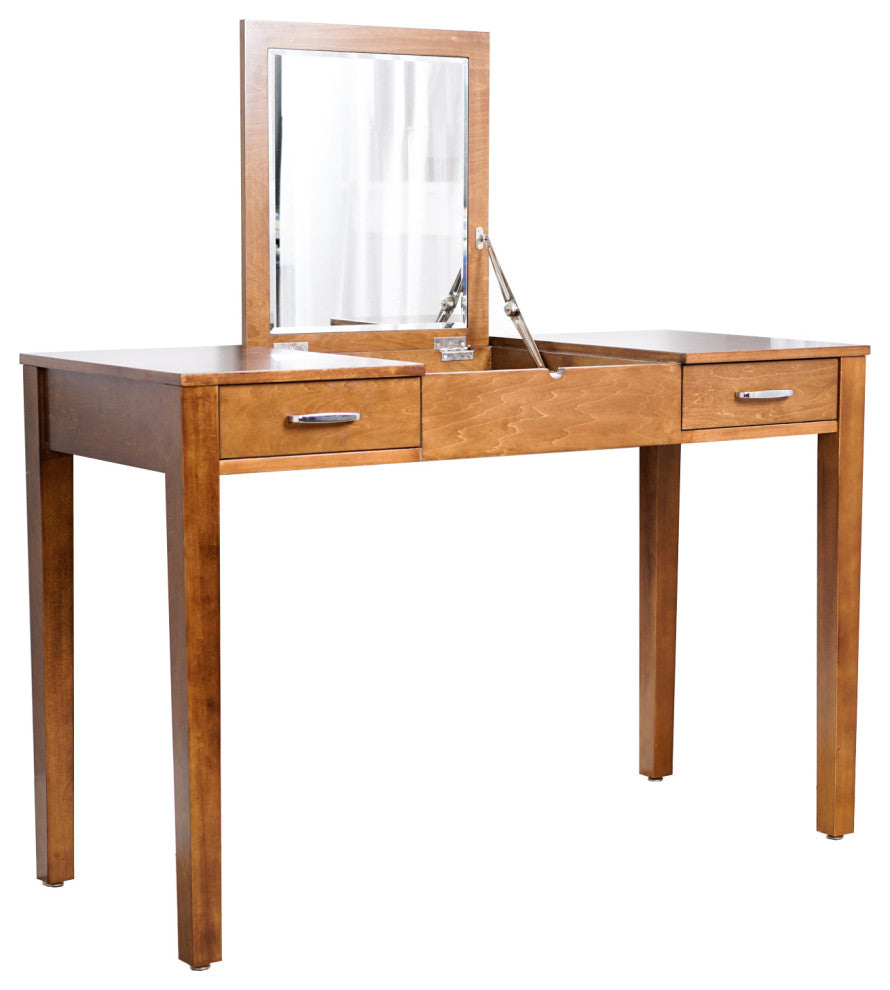 Haven Home Ainsley Vanity Desk, Deco Walnut